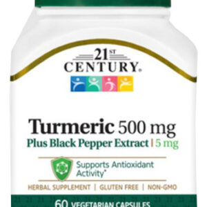 Cúrcuma Com Pimenta Preta 500 Mg 60 Cápsulas Da 21st Century