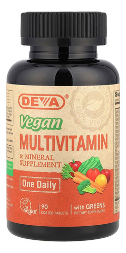 Suplemento Deva Tiny Tablets Multivitamínicos Veganos 90 Com
