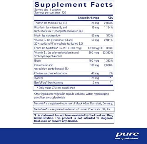 Pure Encapsulations Puregenomics B-complex | Suporte De Vita - Imagem 2