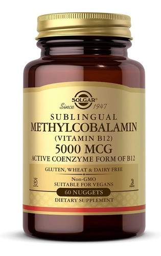 Vitamina Solgar B12 5.000 Mcg 60cp Sabor Sem sabor