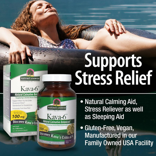 Natures Answer Kava Root Powder 90 Cápsulas - Kava Powder Pa - Imagem 4