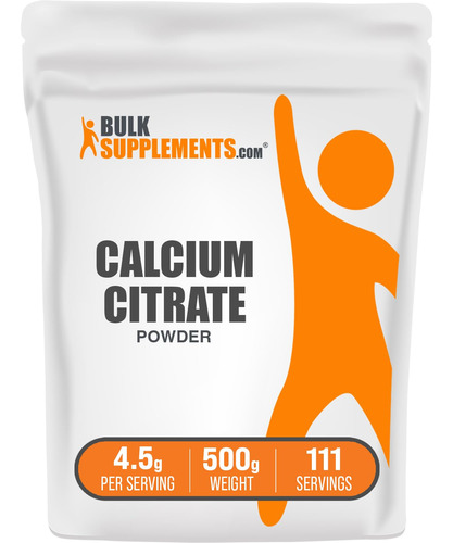 Suplemento De Cálcio Bulksupplements.com Citrato De Cálcio 5