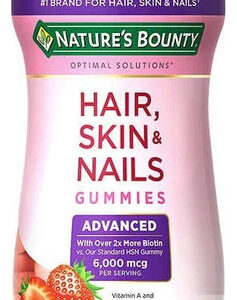 Cabelo, Pele, Unhas, 6000mcg Nature Bounty 230 Gomas Sabor Morango