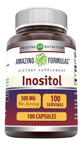 Fórmulas Incríveis De Inositol 500 Mg 100 Cápsulas Da Amazin