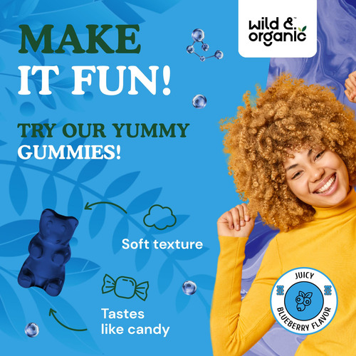 Suplemento Wild & Organic 5-htp 200mg Mood Gummies 60 Vegan - Imagem 5