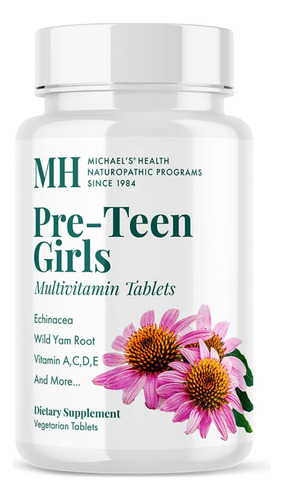 Michaels Naturopathic Programs Pre Teen Girls Daily Multiv