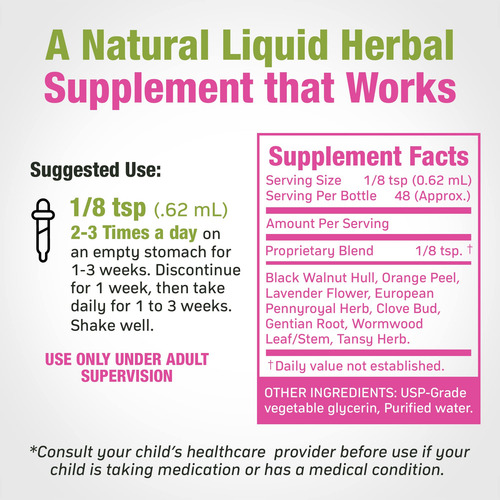 Suplemento Cedar Bear Intestinal Cleanse Kids 30 Ml De Álcoo - Imagem 2