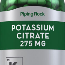 Suplemento Piping Rock Citrato De Potássio 275 Mg 400 Cápsul
