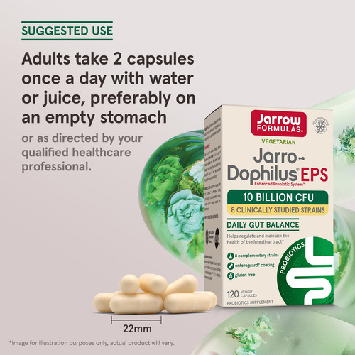 Fórmulas Probióticas Jarrow Jarro-dophilus Eps 5b 120 Cápsul - Imagem 7