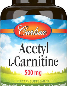 Carlson - Acetil L-carnitina, 500 Mg, Saúde Cognitiva, Funçã