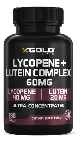 Suplemento X Gold Health Licopeno 60 Mg + Luteína 20 Mg 180