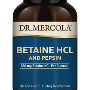 Suplemento Dietético Dr. Mercola Betaína Hcl E Pepsina 650mg