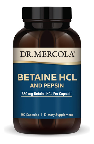 Suplemento Dietético Dr. Mercola Betaína Hcl E Pepsina 650mg