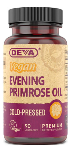 Deva Vegan Evening Primrose Oil, Prensado A Frio, Não Refina