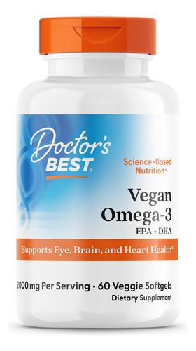 Suplemento Doctor"s Best Vegan Omega-3 Epa + Dha 60 Cápsulas