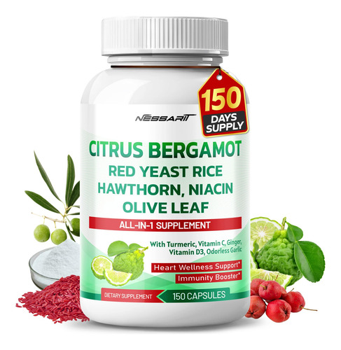 Suplemento Nessarit Citrus Bergamota 15 Em 1 150 Cápsulas