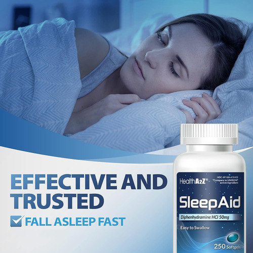 Cápsulas Gelatinosas De Difenidramina Sleep Aid Healtha2z 50 - Imagem 5