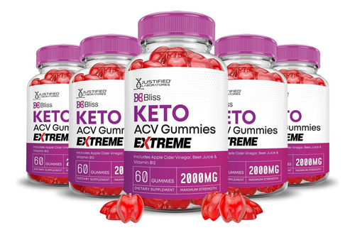 (5 Unidades) Bliss Keto Acv Gummies Extreme 2000mg Bliss Ket