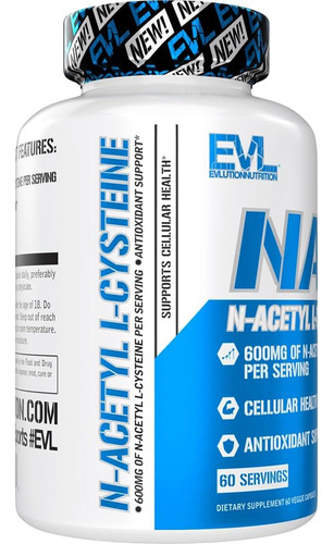 Evlution Nutrition Nac N-acetil L-cisteína - 600mg N-acetil - Imagem 4