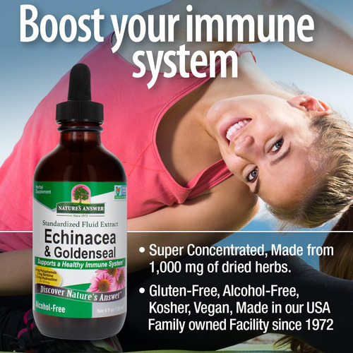 Suplemento Nature"s Answer EBrasilcea E Goldenseal 120ml - Imagem 4