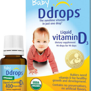 Ddrops Organic Baby 400 Iu 90 Gotas - Líquido Diário De Vita