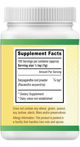 Panchaveda Ayurveda Rauwolfia Serpentina Em Pó (100g 3,52 On - Imagem 3
