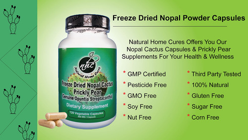 Suplemento Natural Home Cures Nopal Cactus Capsules 120 Cáps - Imagem 8