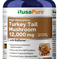 Suplemento Nusapure Turkey Tail Mushroom 12.000 Mg 200 Vcaps