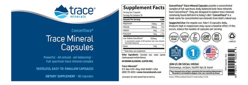 Suplemento Trace Minerals Concentrace Em Cápsulas 90 Cápsula - Imagem 2