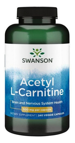 Acetil L-carnitina 500 Mg 240 Cápsulas Vegetais Da Swanson V - Imagem 2