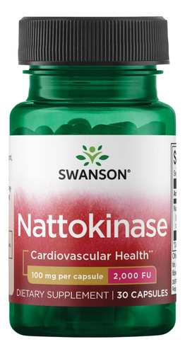 Suplemento Swanson Nattokinase 2000fu 100mg 30 Cápsulas