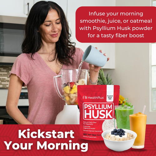 Suplemento Health Plus Psyllium Husk 355ml 48 Porções - Imagem 8