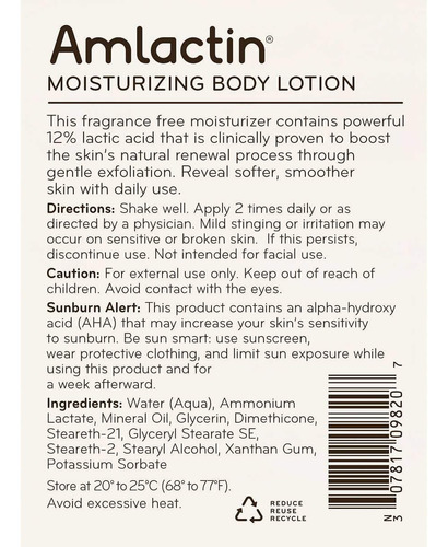 Loção Esfoliante E Hidratante Amlactin Daily Nourish 567g - Imagem 7