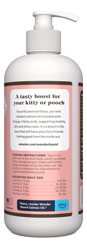 Suplemento Wonder Bound Wild Alaskan Salmon Oil 473ml Para C - Imagem 2