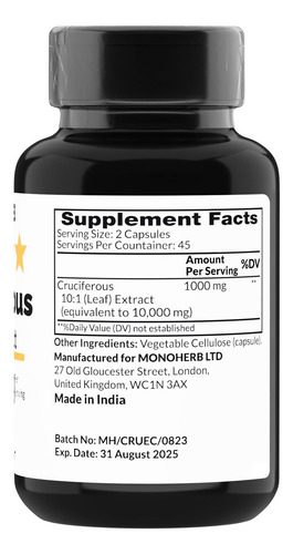 Extrato Crucífero Monoherb 1000 Mg 90 Cápsulas Vegetais - Imagem 2