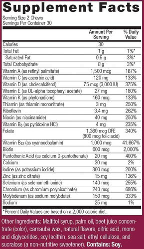 Bariatric Advantage Multi Chewy Bite - Multivitamínico De Ma - Imagem 2