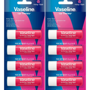 Bálsamo Labial Com Vaselina Lip Therapy Rosy Lips, Pacote Co