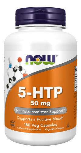 5-htp 50 Mg 180 Cápsulas Vegetais Da Now Foods