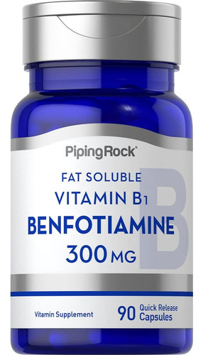 Piping Rock Benfotiamina 300 Mg | 90 Cápsulas | Suplemento D