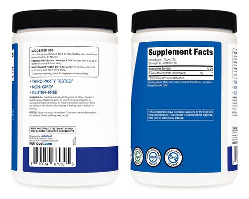 Creatina Em Pó Nutricost 500g, 5g Por Porção - Imagem 34