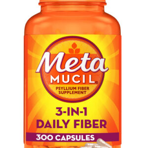 Suplemento De Cápsulas De Fibra 3 Em 1 Metamucil 300 Quilate