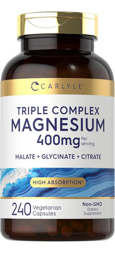 Suplemento Carlyle Triple Magnesium Complex 200 Mg 240 Cápsu - Imagem 4