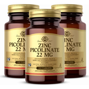 Suplemento Solgar Picolinato De Zinco 22mg 100 Comprimidos X