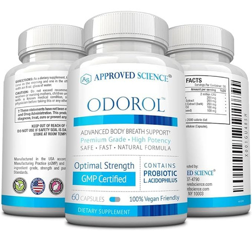 Suplemento Aprovado Pela Science Odorol 60 Cápsulas Para Mau - Imagem 4