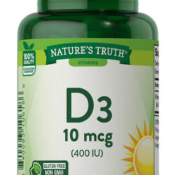 Suplemento Nature&quots Truth De Vitamina D3 10mcg (400iu) 100 C
