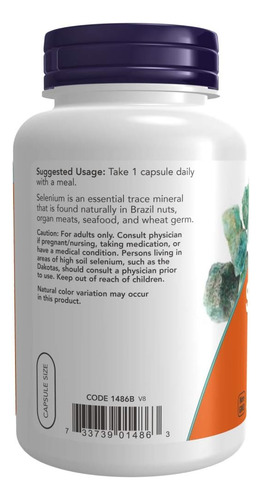 Now Foods Selenium 200 Mcg Vcaps, 180 Count (pacote Com 2) - Imagem 3