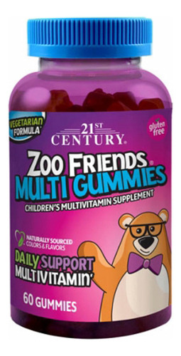 Zoo Friends, Multivitamínico De 60 Comprimidos, Da 21st Cent - Imagem 2