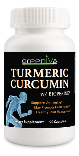 Suplemento Greenive Curcuma Curcumina Com Bioperina 90 Cápsu - Imagem 2