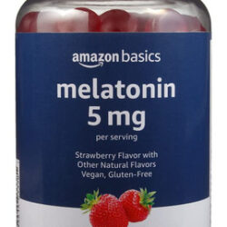 Suplemento Amazon Basics Melatonina 5 Mg 120 Gomas