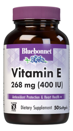 Vitamina E Bluebonnet Nutrition 400 Ui 50 Cápsulas